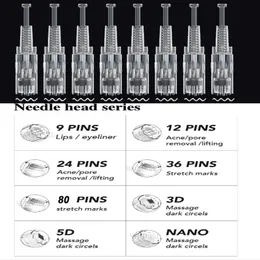 Home beauty stamp dr pen cartridges types for hair loss set dermapen nano needles PMU MTS 1 3 5 7 9 12 24 36 42 N2 pin tips size