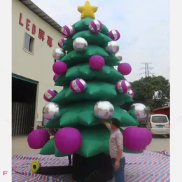 J￤tteuppbl￥sbar 6m/8m julgran Xmas -tr￤d med ornament f￶r hem/k￶pcentrum dekoration