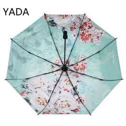 Yada عالية الجودة المظلة الأزهار مشمسة وممطرة قابلة للطي للرياح للمرأة المدمجة YD210051 J220722