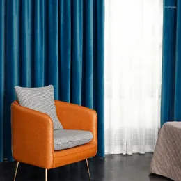 ستارة Nordic 2022 Curtian for Living Dining Room Bedromm Mink Velvet Highlend sterains custom simple modern modern blue