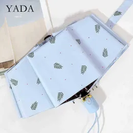 Yada Ins Plant Grass and Leaf Pattern Automatic umbrella Fold fold Men RainProof Rain S YD200262 J220722