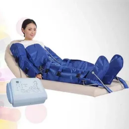 Lymfatisk dränering Elektrisk massager 16st airbags Air Pressure Pressoterapi Blå färger Vest Body Cellulite Reduction Fat Borttagning Machine