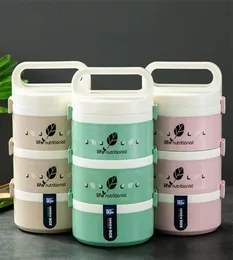 Caja de almuerzo térmico portátil japonés Lorzonal Microondable para alimentos Bento Bento Termos Termos Contenedor de alimentos Lunchbox 220217