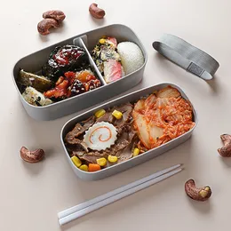 Double Camadas Bento Box Eco-amigável Almoço Acessórios de cozinha de alimentos Material Material Microwavable Dinnerware Box 1223652