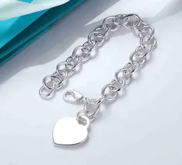 S925 Серебряное Сердечное Сердце Сердце TIF Classic Charm Love Bracelet OT Высококачественные ювелирные изделия 2022new5243210