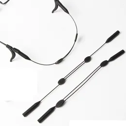 Glasögonkedjor 1 st justerbara silikonremmar solglasögon strängrep glas kedja sport band hållare elastiska anti slip cords s m l 221119