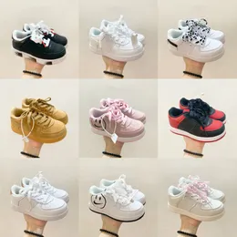 Kids shoes New style Force 1 trainers Youth Baby Boys Girls 1sTriple white Black Pink Smile Pale Ivory Washed Coral Aurora Sapphire Designer Toddler Sneakers Shoe