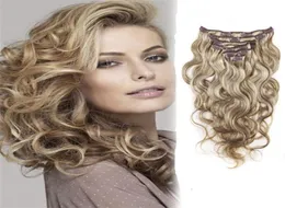 6 613 Blonde Clip in menschlichem Haarverlängerungen Malaysian Hair Body Wave Clip in unverarbeiteter 100 menschliches Haar 8470875