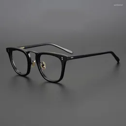 Солнцезащитные очки рамы винтажные квадратные дизайнерские очки для брендов рамки мужчины высококачественные оптические очки ацетата