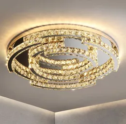 Luxo K9 Crystal LED de lustres de teto diminu￭do lustre luzes redondas para a cozinha para jantar quarto de estar home d￩co acess￳rio