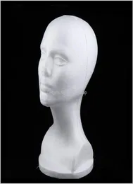 Cabeças 3x Mannequin de espuma feminina Cabeça para a peruca que faz o suporte do stand Hat Hat White WQGHW IRFQN7058346