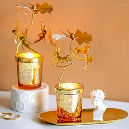 Candle Holders Nordic Style Aesthetic Christmas Holder Metal Luxury Cylinder Glam Adornos Para Casa Table Centerpieces