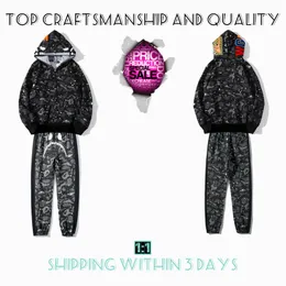 Top Craftsmanship Mens hoodies suit apes hoodie 디자이너 자켓 상어 풀오버 타이거 풀 지퍼 컬러 하라주쿠 스웨트 패션 공동 브랜딩 위장 hoodys 1-13