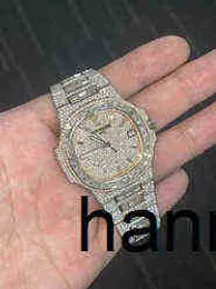 2023Armbanduhren Hot Selling CASH IN Hip Hop Uhr Top-Marke Custom Dign Men Ladi Luxury Hand Set Iced Out Divamond
