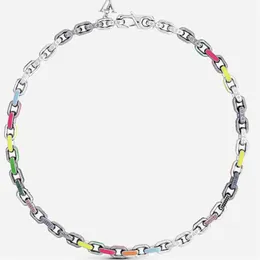 Luxusarmband Halskette Designer Schmuck Hochwertige Farbe Emaille Farbe Edelstahl Hip Hop Kette Mode Halsketten Männer und Frauen190i