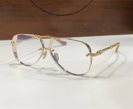 상자가있는 새로운 패션 디자인 파일럿 금속 프레임 광학 안경 8155 복고풍 간단하고 관대 한 스타일의 하이 엔드 안경은 처방 렌즈를 할 수 있습니다