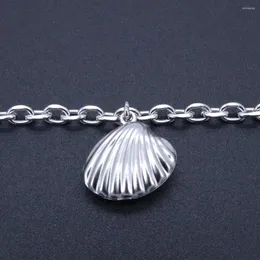 Anklets Women Onkel Braclets Shell Charm Stainless Steel 23 5 CM 9-11 Inches Vintage Fashion Jewelry Punk Fan Fantory