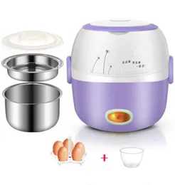 Electric Baking Pans Electric lunch box heat preservation multifunctional doublelayer heating rice cooker small stainless steel wi