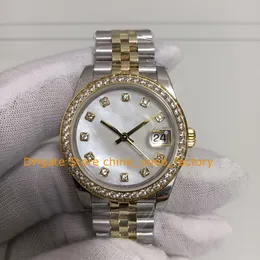 Women Watch Women's BP 31mm 18K Yellow Gold Stainless Steel MOP Dial Diamond Bezel Bracelet BPF Cla.2813 Automatic Movemen Ladies Mechanical Watches