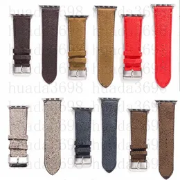 Per cinturini Apple Cinturini per orologi Cinturini per orologi Top Designer Cinturino di lusso Regalo Bracciale in pelle Stampa di moda Strisce 42 mm 38 40 mm 41 44 mm 49 Iwatch 3 4 5 6 7 8