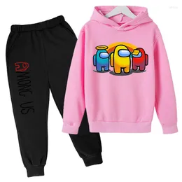 Hoodies masculinos amoung Us Fashion Hoodie menina estampa de moletom meninos Harajuku Casual Casual's Wear Cartoon