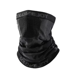 Black Winter Men Bandana Outdoor Windproof Ear Protection Neck Warmer Gaiter Half Face Mask Elastic Cycling Scarf For The Cold 211231245S