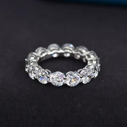 Solitaire Ring Серебро S925, инкрустированное с высоким углеродным бриллиантом для женщин, имеет простое дизайн -чувства ювелирных изделий 221119