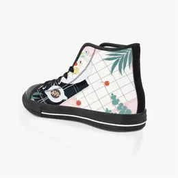 Scarpe da uomo Stitch Sneakers personalizzate Canvas Moda donna Nero Bianco Taglio medio Traspirante Outdoor Walking Jogging Color68