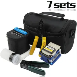 Оптоволоконное оборудование набора инструментов FTTH Fiber Stripter FC-6S Cleaver и Sag Kit187c