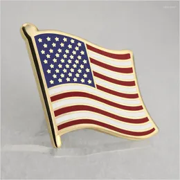 Brosches Soft Emamel United States of America Flag Lapel Pins USA Falg