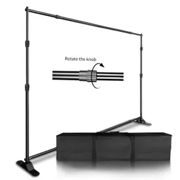 Festlig festleveranser Bakgrund Stativ Dubbel-CrossBar Backdrop Frame Support System för fotografering Foto Studio Video Muslin Green Screen