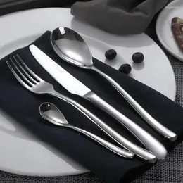 Geschirr Sets Edelstahl Besteck Set Zarte Haushalt Luxus Geschenk Geschirr Künstlerische Couverts De Tisch Küche Gadget KC50TZ