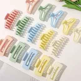 Morsetti a colori solidi coreani grandi peli artigli clip in plastica arricciatura opaca per donne accessori per capelli alla moda