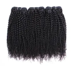 Natürliche Farbe 3 Bündel Afro Kinky Curly Remy Indian Human Hair Weben 1026 Zoll ohne Absatz 9951879
