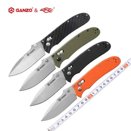 Firebird Ganzo G704 58-60HRC 440C BLADE G10 HANDEL 6 Färger Fold Kniv Taktiskt verktyg Outdoor Camping EDC Tool Hunting Pocket Knife276s