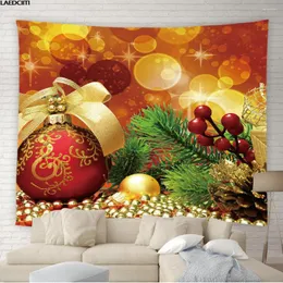 Tapisserier heminredning god jul tapestry röd boll vägg hängande festlig bakgrund tyg sovrum 230x180 cm tapiz