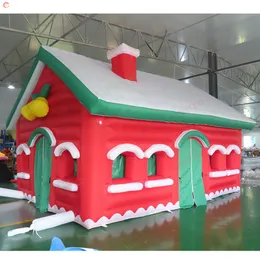 Atividades ao ar livre de navio gratuito 6x4m 7.5x4m Comercial Big Inflatable Christmas House Grotto de Santa para férias decoração de natal