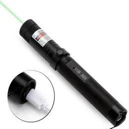 Laserpointer USB -Ladung 303 High Power 5 MW DOT Green Laser Pen Single Point Starring Lazer High Quality280Q