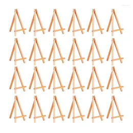 Gift Wrap 24 Pack Mini Wood Display Easel Easels Set For Paintings Craft Small Acrylics Oil Projects