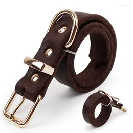 Dog Collar Leather Pet Collar For Big High Quality Products äkta 11654