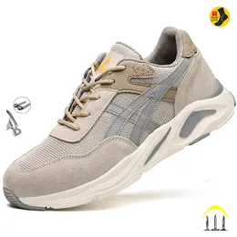 Stövlar Summer Breattable Wroke Shoes For Men Reflective Strip Lightweight Safety Investuctible Male Footwear Sneakers 221119 Gai Gai Gai