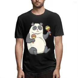 T-shirt da uomo Panda con Maracas Fashion T-shirt in cotone con stampa 3D T-shirt da uomo girocollo a maniche corte estiva