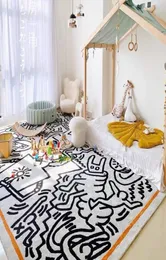 Carpete Keith Haring Area bagunária bagunça do tapete Mat Luxury Room de sala de estar de cabeceira de cama Janela de sacada 2210177550331