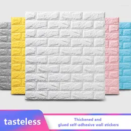 Papéis de parede 10pcs 3D painel de tijolos impermeabilizados e à prova de umidade Adesivos de parede auto-adesivos para decoração de casa para decoração doméstica