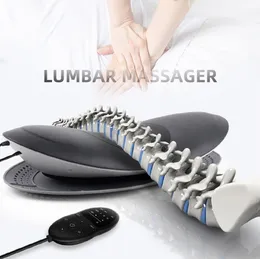 Back Massage Electric Traction Midje Massager Uppblåsbar rygghållning Korrigerare Hot Compresses Pain Relief Device Lumbal Spine Bår
