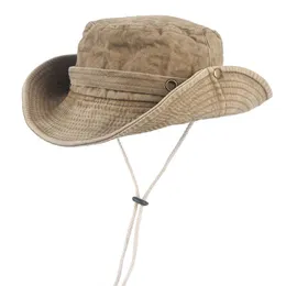 Man Outdoor Man Busket 2022 Drukuj Mens Cap Summer Retro Bawełna Słońce Panama Dżungla wędkarstwo S Dad Hats