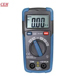 CEM DT-107 Pocket Digital Multimeter tillhandahåller multifunktion Auto-mätning 3 i 1 e-testare typ full skyddsficktyp.