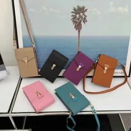 Vendi borse firmate a buon mercato 2023 Borsa verticale da donna in pelle di vacchetta di nuova moda Mini tracolla mobile in pelle