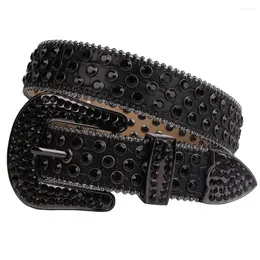 Cinture Cintura con strass per uomo donna Designer di lusso Western Cowboy Man Crystal tempestato di diamanti