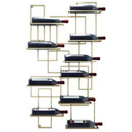 TABLETOP VIN RACKS Simple Modern 10 Bottle Red Wall Mount Hanging vardagsrum Skåpskärm Display Creative 221121